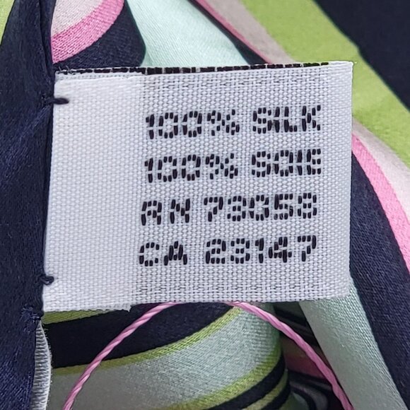 Striped 100% Silk Scarf With Fringe By Talbots Multicolor Stripes - Picture 9 of 11